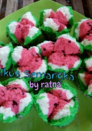 Foto resep Bolu Kukus Semangka