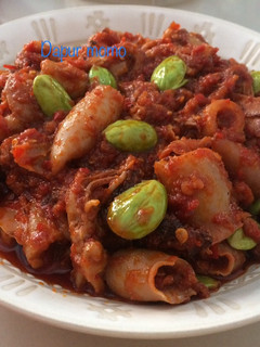 Foto resep Balado cumi asin pete