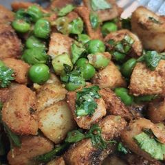 ARBI or Kachalu MATAR CHAAT A picture of ARBI or Kachalu MATAR CHAAT.