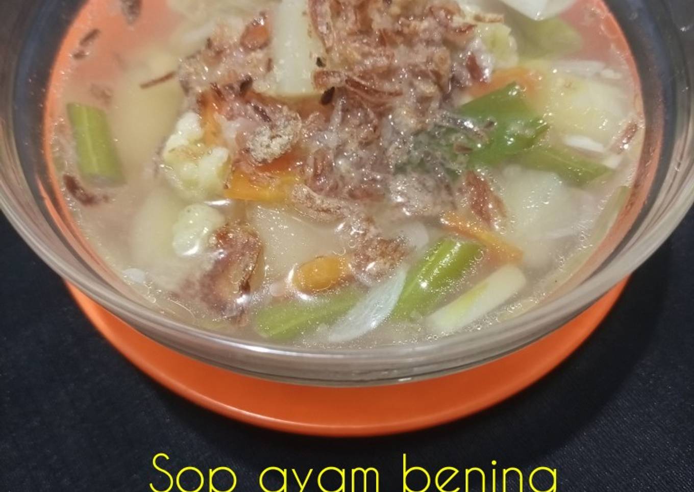 Sop ayam bening ala warteg