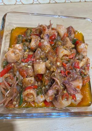Foto resep Sambel oseng cumi pelangi enak banget