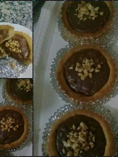 صورة لوصفة تارتولات بغناش الشوكولاتة والكوكاو وحشوة الكراميل