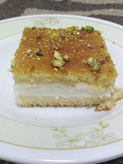 صورة لوصفة بسبوسه بالقشطه