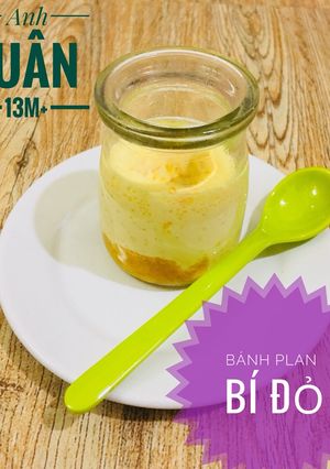 Hình của món Bánh Flan Bí đỏ.
