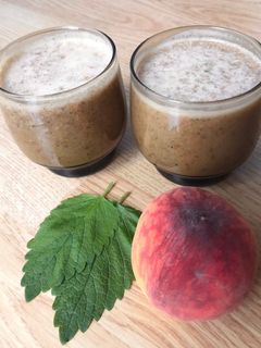 Vegán sárgadinnye-barack smoothie étcsokoládéval (vegán) recept fotója
