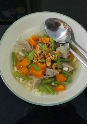 Foto resep Sop makaroni bening