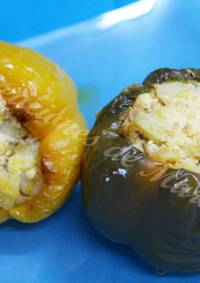 Una foto de Pimientos rellenos de tortilla de patatas