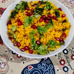 A picture of Pomegranate Bataka poha.