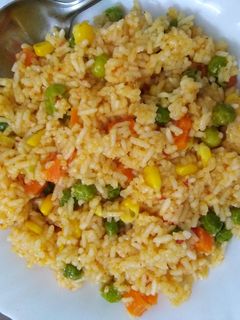 صورة لوصفة رز بالخضار