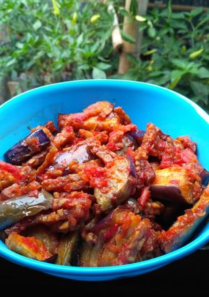 Foto resep Balado Terong & tempe simple