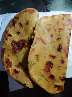 A picture of Pumpkin carrots chapatis.