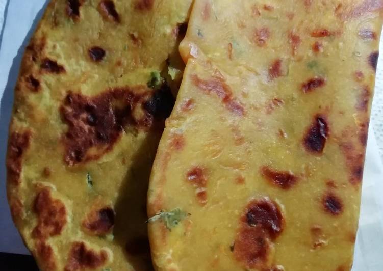 Pumpkin carrots chapatis