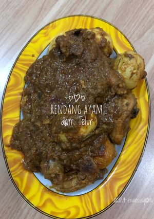 Foto resep Rendang Ayam dan Telur rumahan