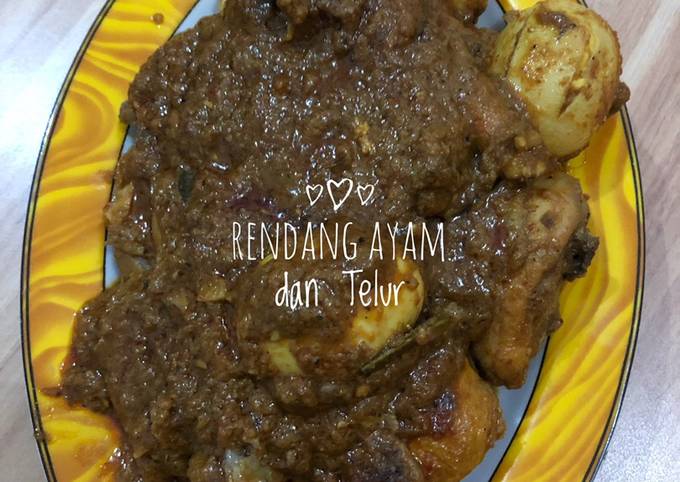 Rendang Ayam dan Telur rumahan