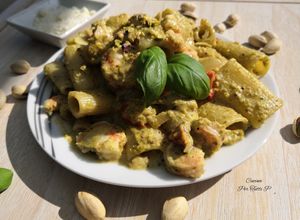 Une photo de Pasta Scampis et Pesto de Pistaches