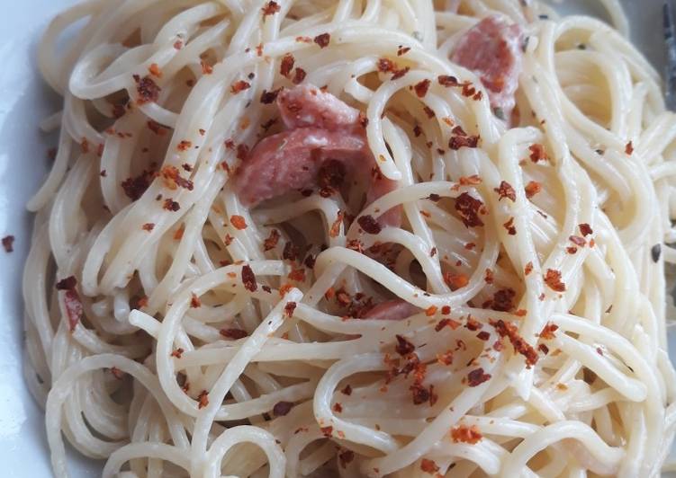 Cara buat spaghetti carbonara simple