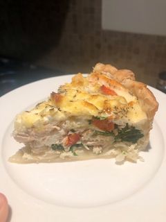 Foto resep White Egg Quiche with Puff Pastry
