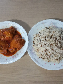 عکسی از دستور عدس پلو با مرغ
