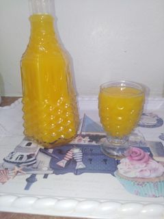 صورة لوصفة عصير البرتقال 🍊 والليمون والفواكه 🍑🍌