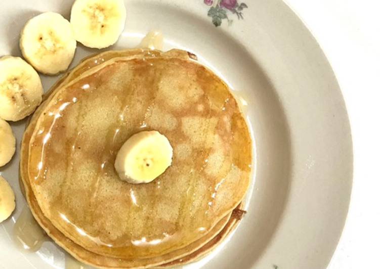 Banana Pancake No Milk (Panekuk Pisang Tanpa Susu)✨