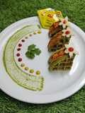 Cheesy Veggie Moong Waffle Bites