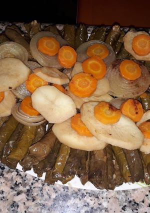 A picture of Grape Leaves with Olive Oil.