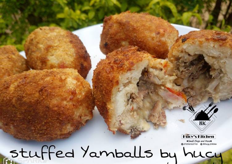 Steps to Cook Favorite Stuffed yam balls