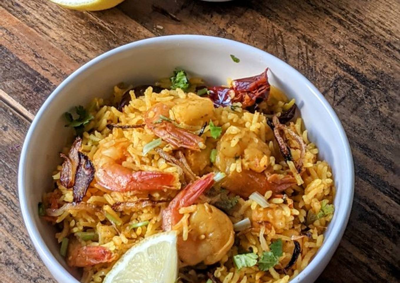 Hyderabadi Prawns Biryani