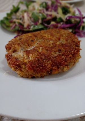 Una foto de Hamburguesas de quinoa y calabaza rellenas de queso