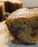 Rosca de kefir con nueces y mermelada de arándanos