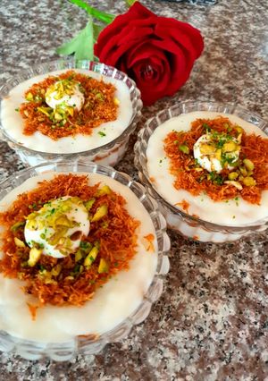 صورة لوصفة كاسات الكنافة 😻💖😋