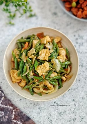 Foto resep Cah Tahu Kacang Panjang