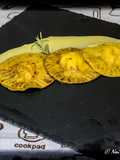 Ravioloni Baccalà e ricotta su vellutata di patate