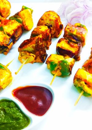 পনীর টিক্কা (Paneer tikka recipe in Bengali) রেসিপির প্রধান ছবি