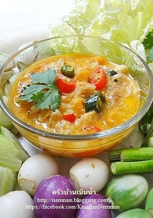 รูปของ หลนไข่เค็มกุ้งสับ