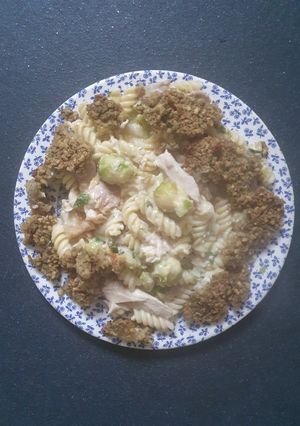 A picture of Fusilli Parsley Sauce Christmas leftovers.
