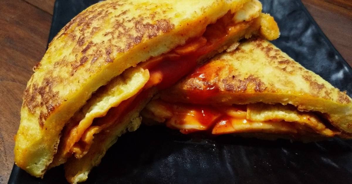 Resep Egg Toast ala JK (정국표 겉.바.속.촉 토스트) oleh Ira Asti Wredhani - Cookpad