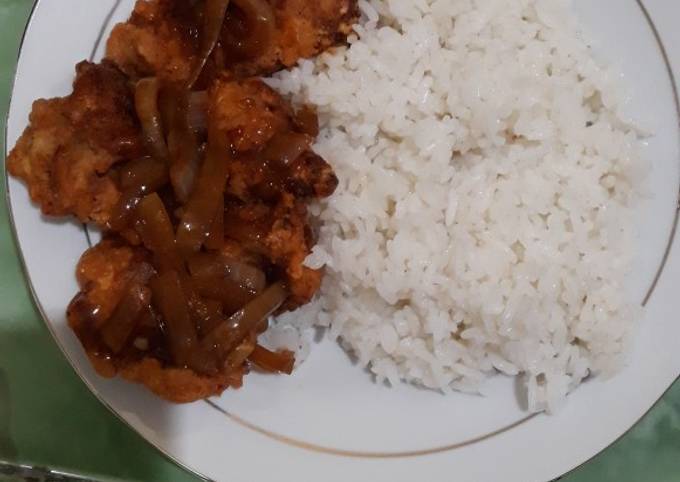 Ayam krispi saos teriyaki