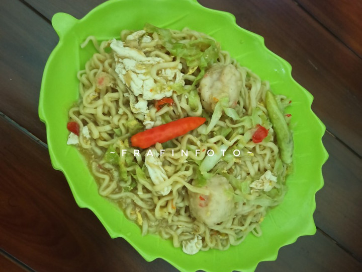 Resep Mie nyemek bola udang yang Enak Banget