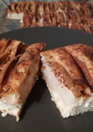 Zabos túrós almás pite recept fotója