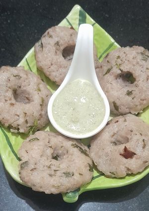 A picture of Red Poha Instant Medu vada.