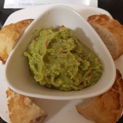 A picture of My Guacamole Dip. With some crusty Tiger Bread 😊.