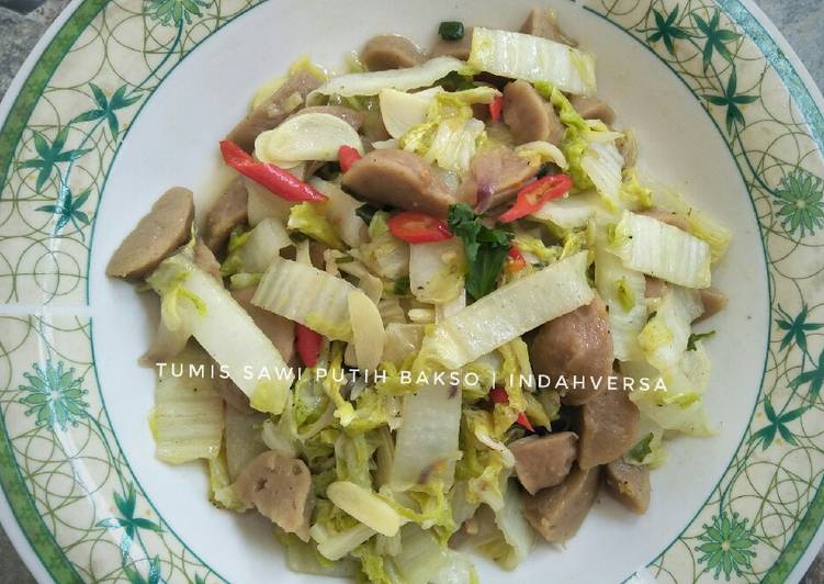 Resep: Tumis Sawi Putih Bakso Bahan Sederhana