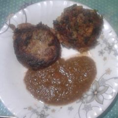 Alo chicken kabab A picture of Alo chicken kabab.