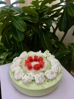 Hình của món Mousse trà xanh.