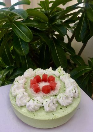 Hình của món Mousse trà xanh.
