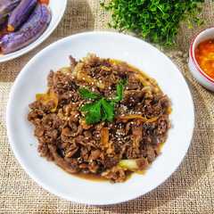 A picture of Daging sapi teriyaki ala hokben "simple".