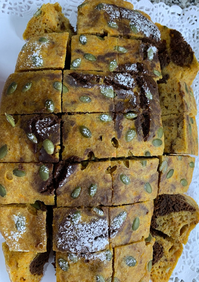 Una foto de Bizcocho de calabaza y chocolate