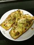 Berenjena rellena de verduras