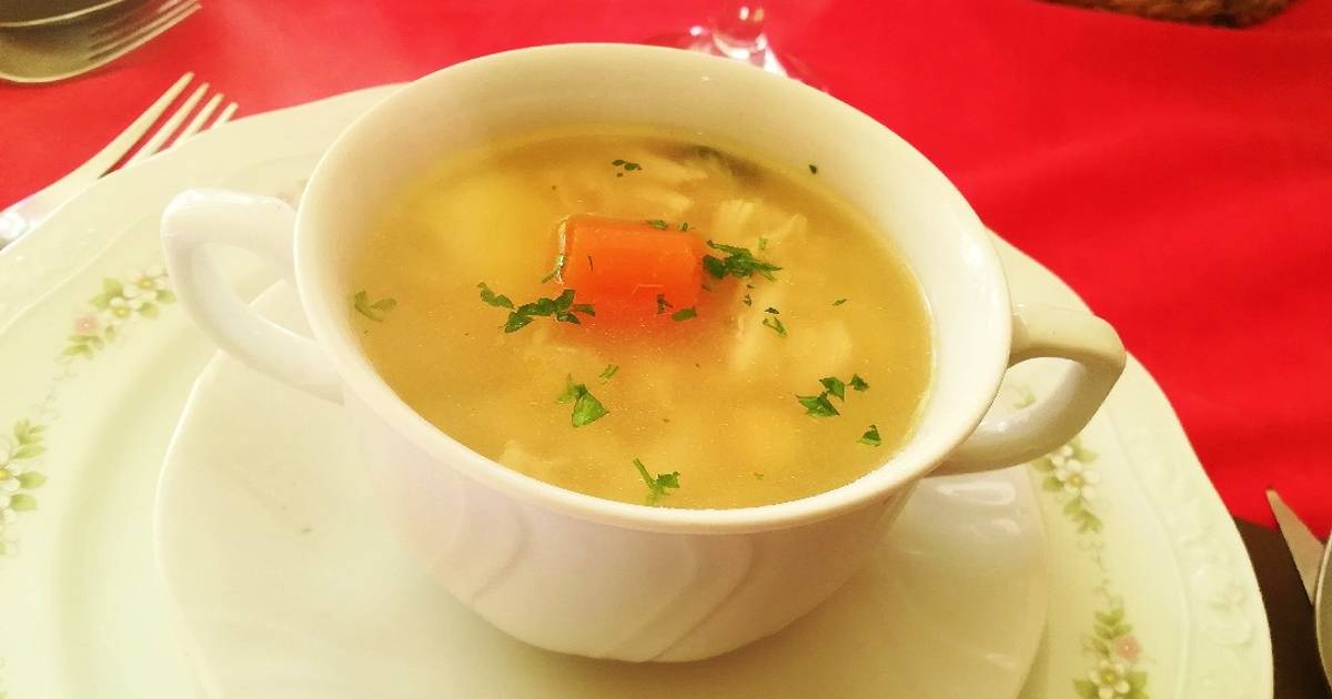 Caldo de pollo con Cabello de ángel Receta de josevillalta Cookpad